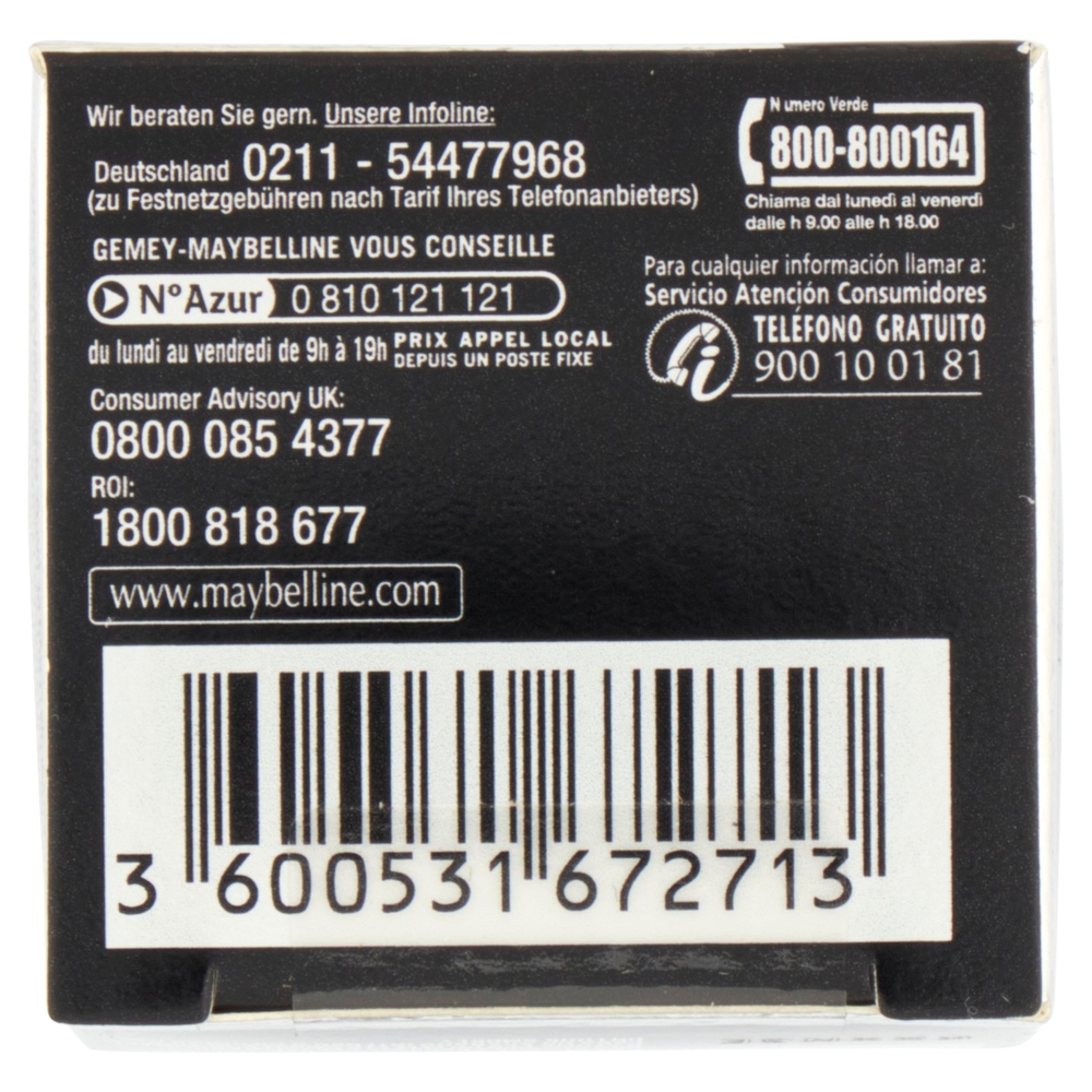 Maybelline New York Tattoo Liner Gel Pot Black + 2 in 1 Brush